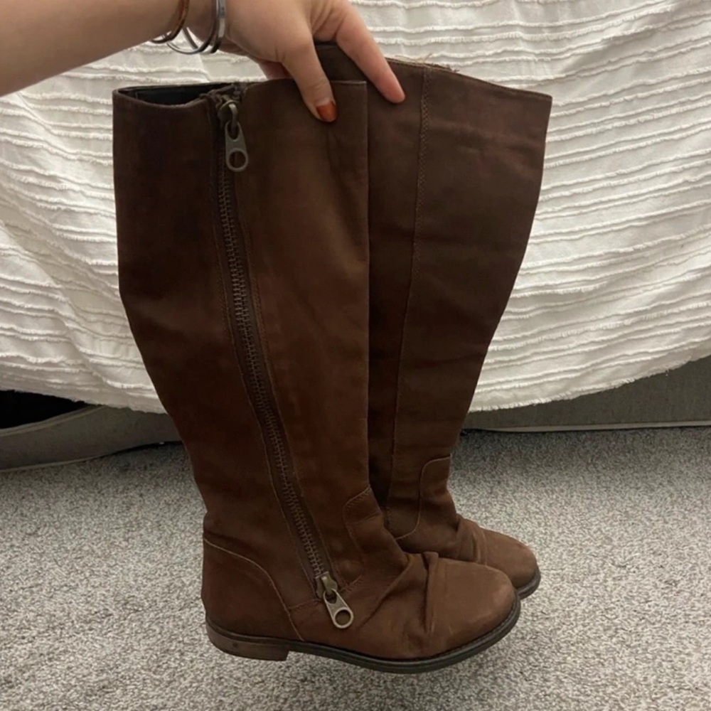 Elegant Brown Over the Knee Boots